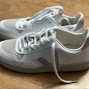 Veja V-10 Sneakers, Womens size 7, full white color, never worn, still in box